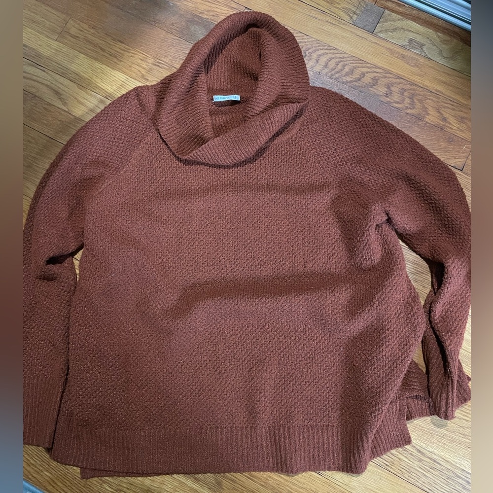 Pink Clover Cowl Neck Sweater